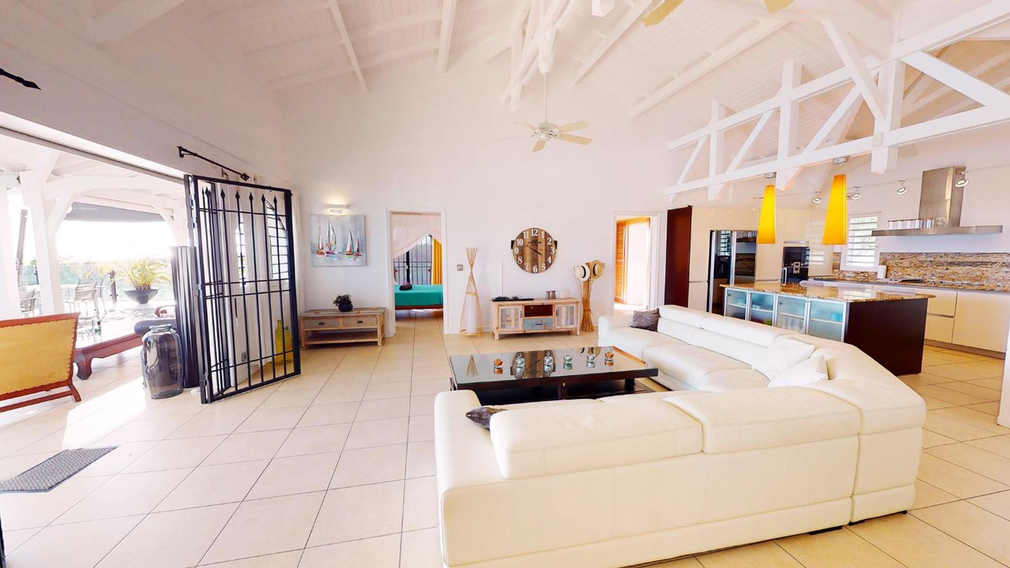 סן-פרנסואה Villa Deluxe L'Hacienda Villa Vue Mer 180 Piscine Jacuzzi Proche Plage Marina Golf Pointe Des Chateaux Et Casino Jardin Clos Voyage Durable חדר תמונה
