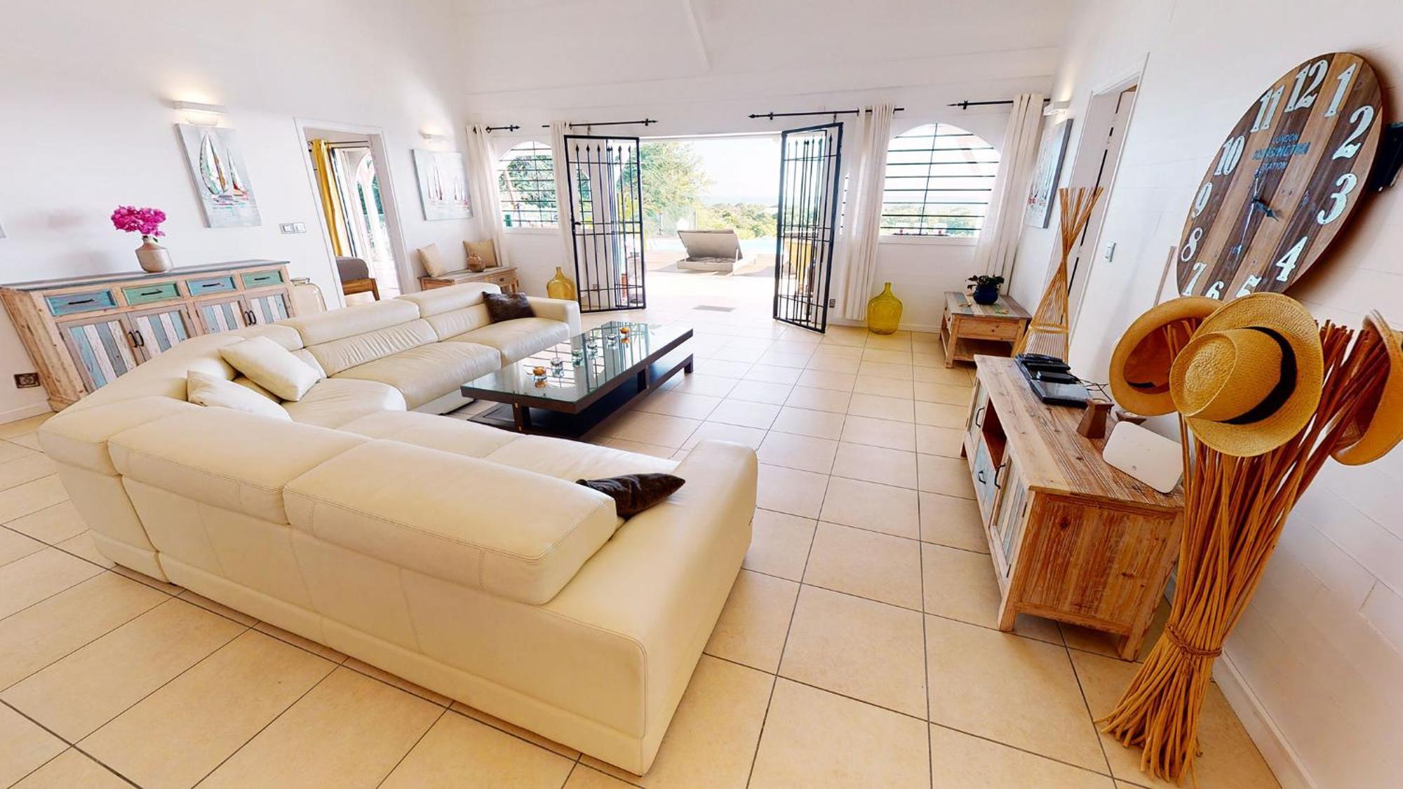 סן-פרנסואה Villa Deluxe L'Hacienda Villa Vue Mer 180 Piscine Jacuzzi Proche Plage Marina Golf Pointe Des Chateaux Et Casino Jardin Clos Voyage Durable חדר תמונה