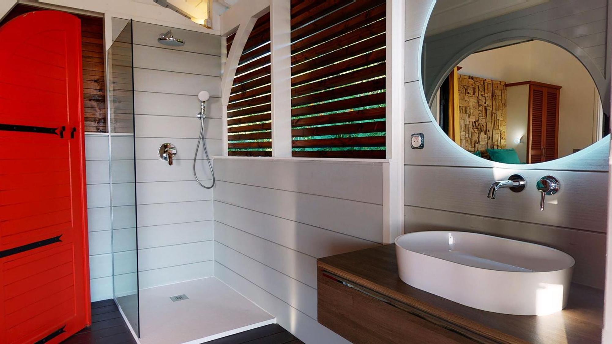 סן-פרנסואה Villa Deluxe L'Hacienda Villa Vue Mer 180 Piscine Jacuzzi Proche Plage Marina Golf Pointe Des Chateaux Et Casino Jardin Clos Voyage Durable חדר תמונה