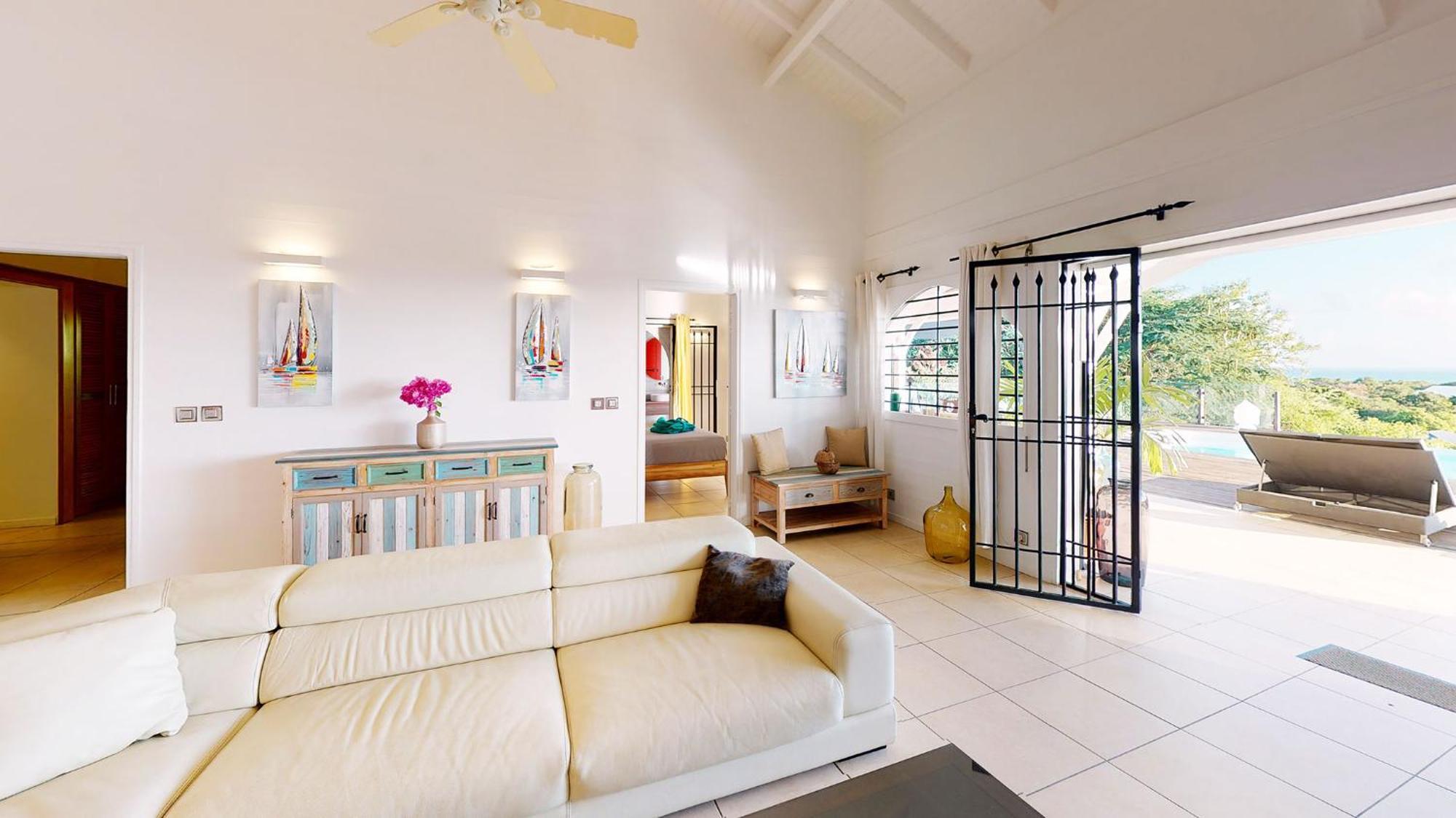 סן-פרנסואה Villa Deluxe L'Hacienda Villa Vue Mer 180 Piscine Jacuzzi Proche Plage Marina Golf Pointe Des Chateaux Et Casino Jardin Clos Voyage Durable חדר תמונה